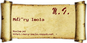 Móry Imola névjegykártya